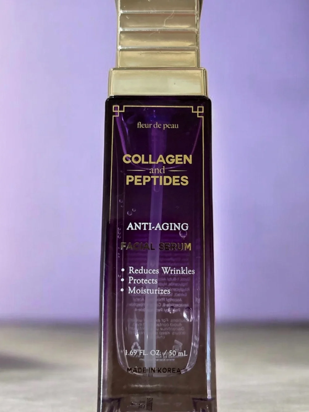 Collagen & Peptides Anti-Aging Facial Serum — Purple